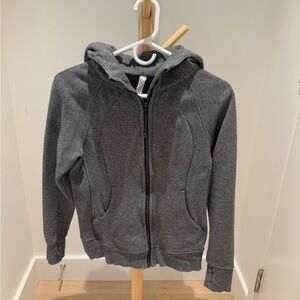Lululemon Scuba Full-Zip Hoodie in Charcoal, Size 4